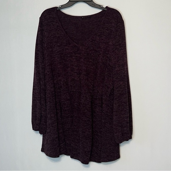 Bloomchick Made For Your Curves Top 3X 22-24 V-Neck Pullover Tunic Blouse - Picture 1 of 9